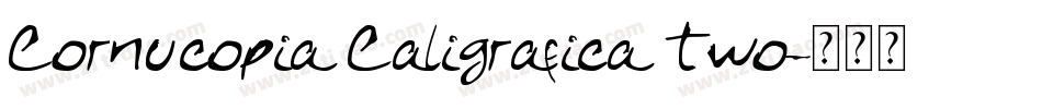 Cornucopia Caligrafica Two字体转换